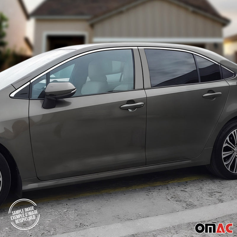 Piliers de fenétre pour Toyota C-HR 2016-2021 en acier inox Foncé