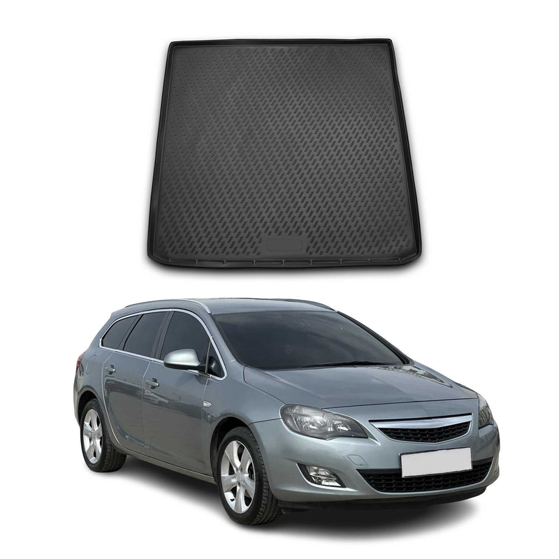 Tapis de Coffre pour Opel Astra J 2009-2015 Noir en Caoutchouc TPE