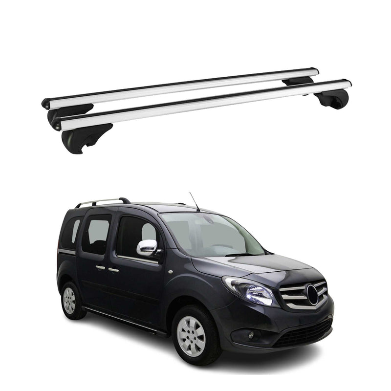 Barres de toit Transversales pour Mercedes Citan 2012-2021 Aluminium Argent