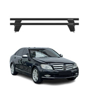 Menabo Barres de toit Transversales pour Mercedes Classe C W204 2007-2013 Noir