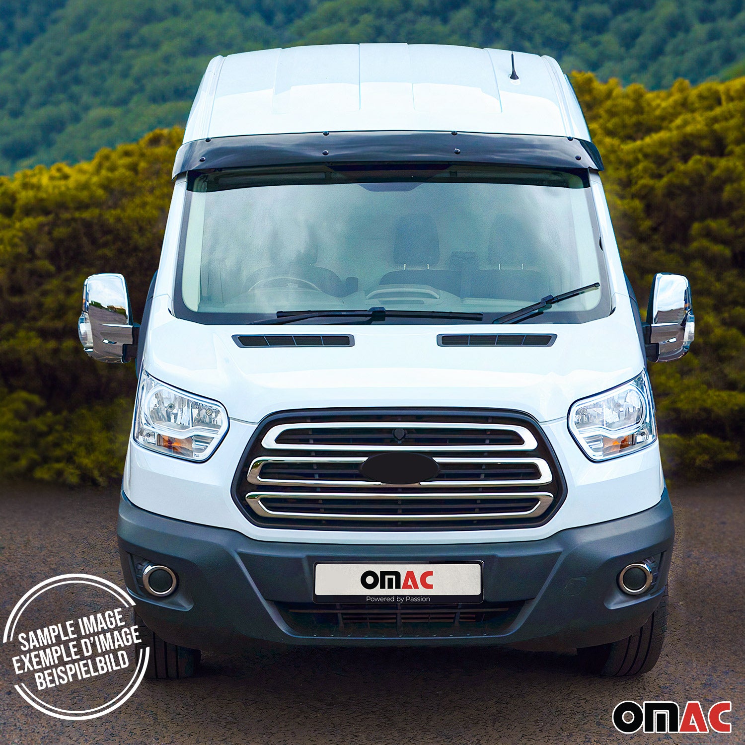 Set Déflecteur de Capot Visière Pare-brise pour Ford Tourneo Courier 2014-21 2x