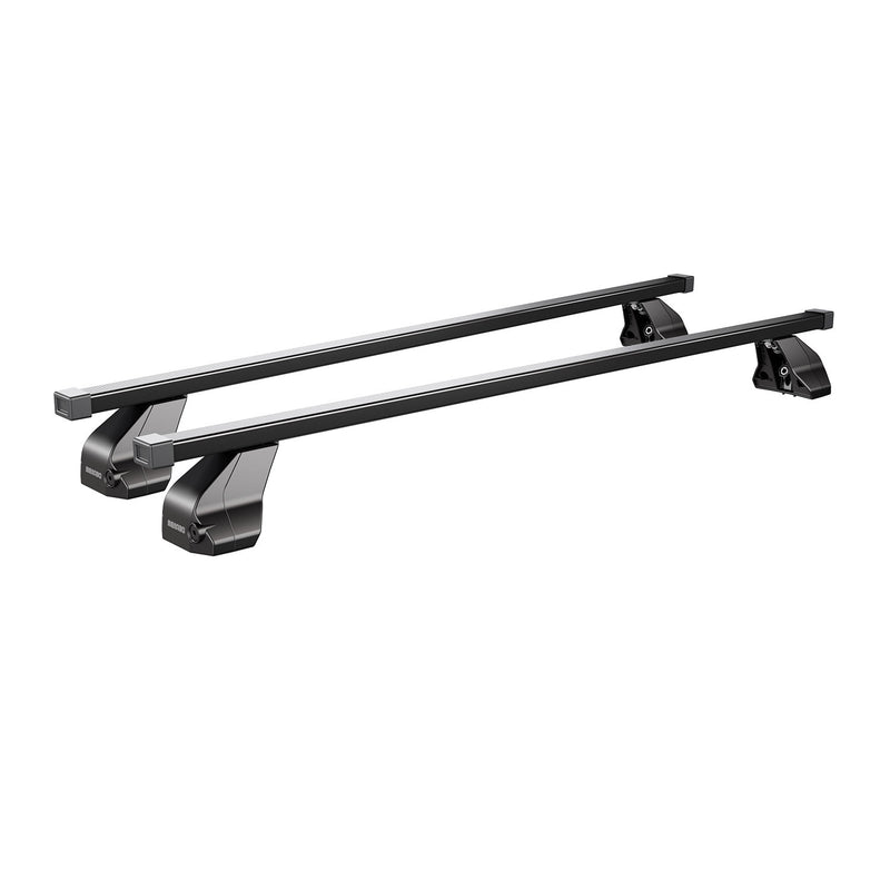 Barres transversales Menabo pour BMW Série 1 E87 E81 HB 2004-2011 inox Noir