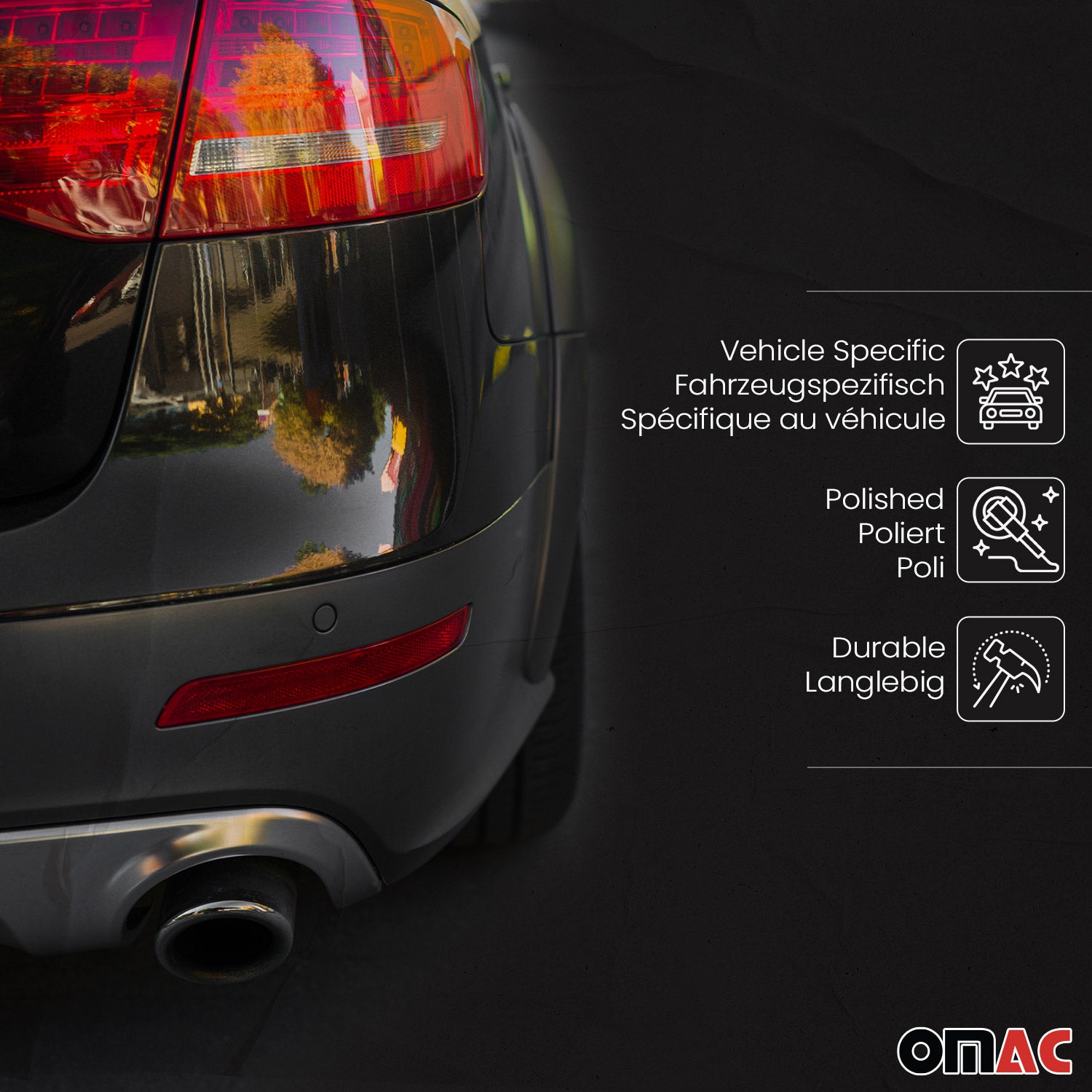 Échappement arrière sport Novus pour Peugeot 206 2x76mm SR-Design avec ABE
