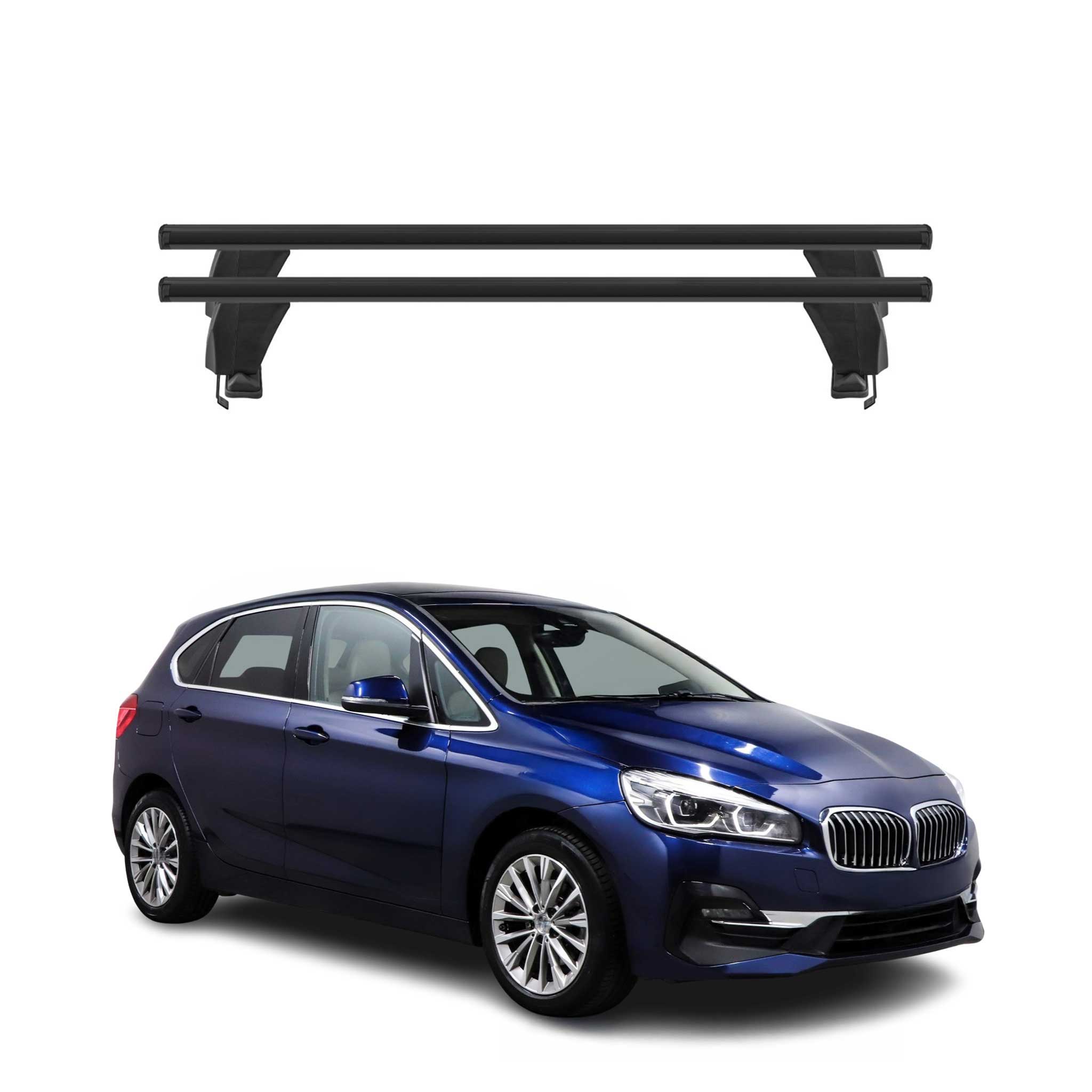 Menabo Barres de transversales pour BMW Série 2 Active Tourer 2014-21 Noir ABE