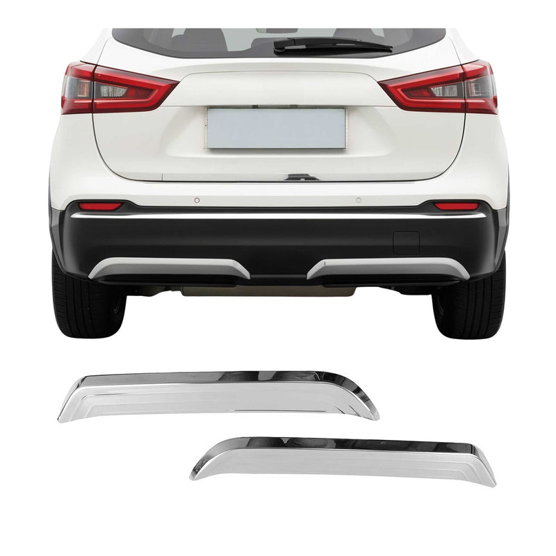 Diffuseur de pare-chocs arrière - pour Nissan Qashqai 2017-2021 inoxy chromé