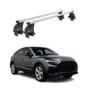 Menabo Barres de Toit Transversales pour Audi Q5 FYT 2021-2025 Facelift Alu Gris