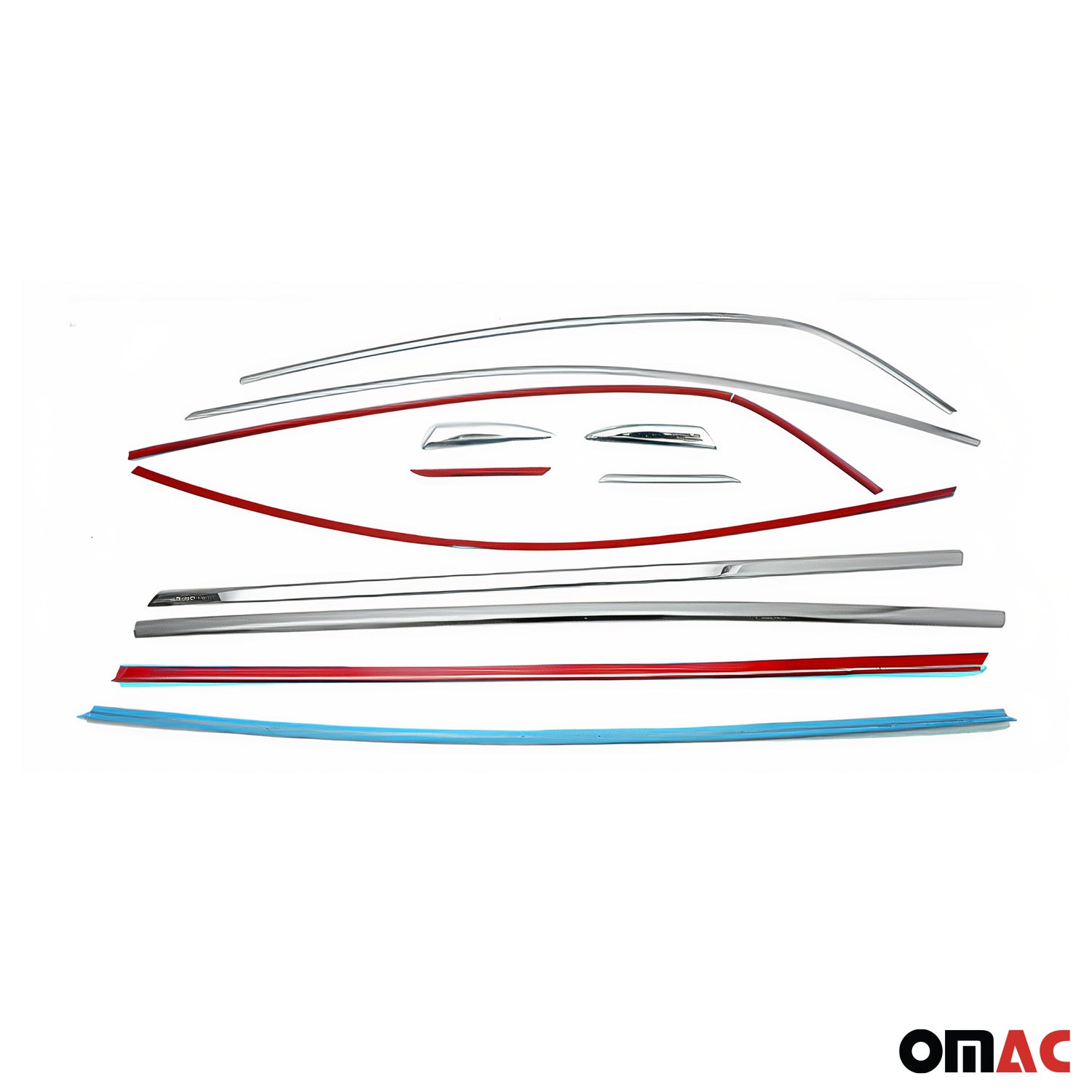 Baguette de contour de Vitre latérale pour Renault Megane Limo 2016-2022 inox 2x