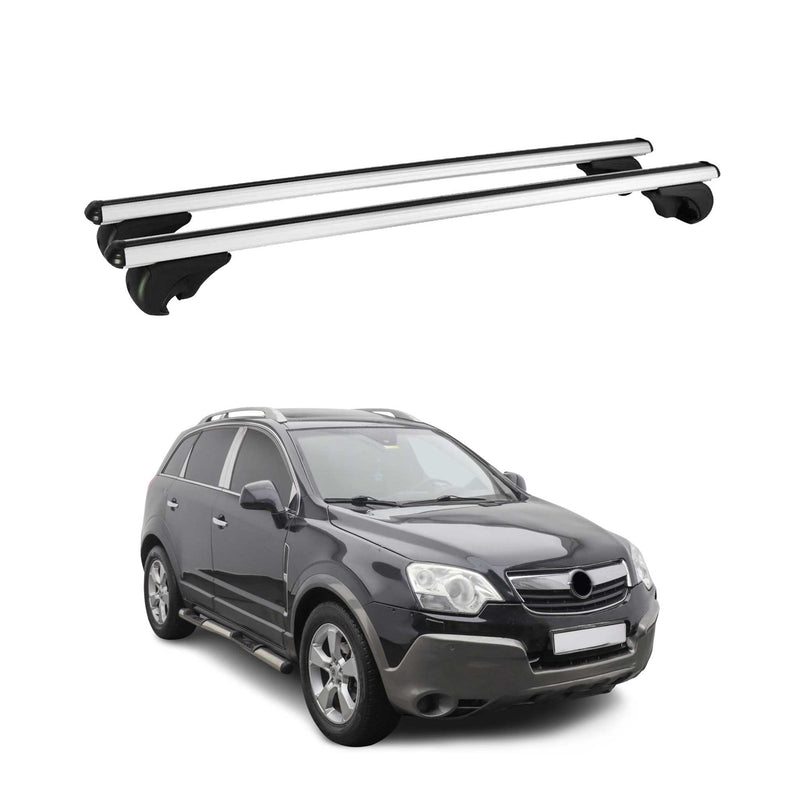 Barres de toit Transversales pour Opel Antara 2006-2017 Aluminium Argent