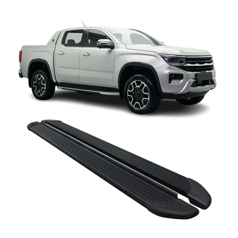 Marchepieds Latéraux Pédale pour VW Amarok Double Cab  2022-2024 Aluminium Noir