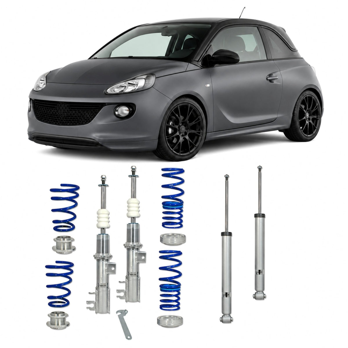 JOM BlueLine Combinés Filetés pour Opel Adam 1.0 1.2 1.4 à partir de 2012-