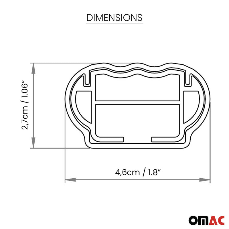 Barres de toit TÜV pour Dacia Dokker 2012-2021 3-5P Gris Argenté 2 pièces