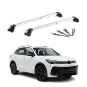 Barres de toit pour VW Tiguan mk3 2024-2026 Aluminium Gris Argenté 2 pièces ABE