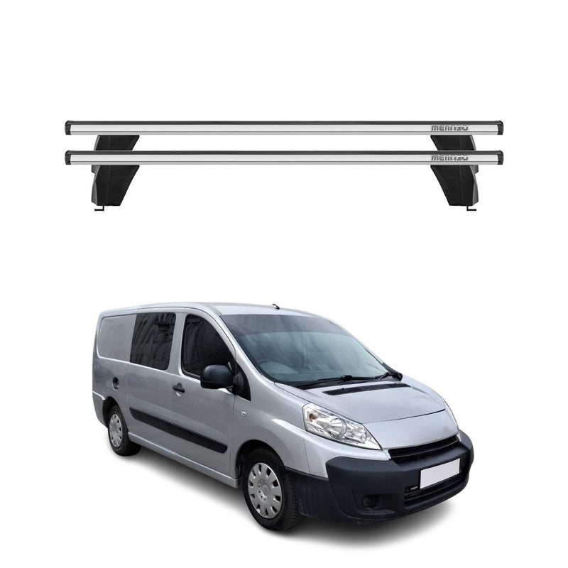 Menabo Barres de toit Transversales pour Peugeot Expert 2007-2016 Gris ABE 2x