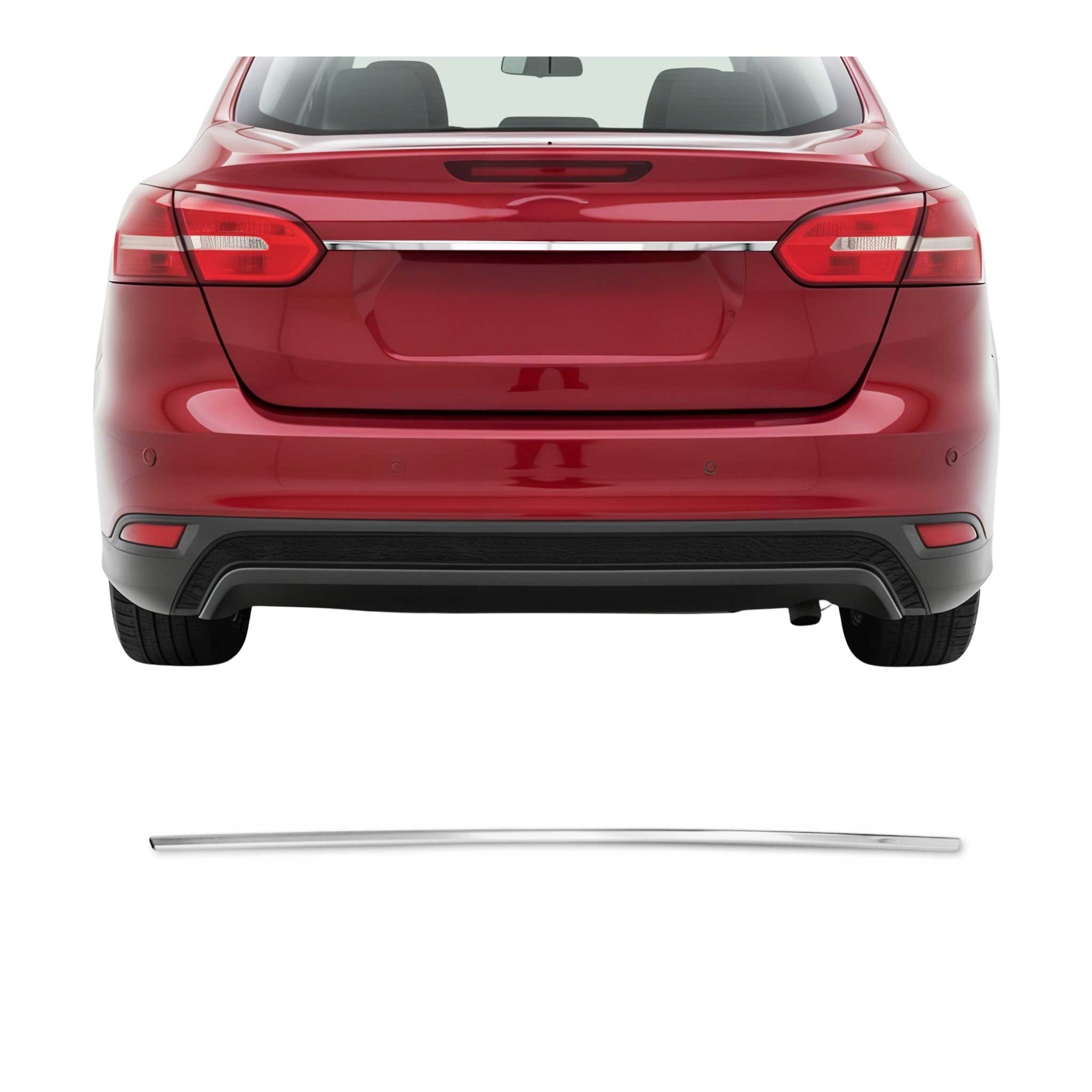 Poignée de Coffre Arrière pour Ford Focus mk3 Berline 2015-2018 FL acier inox