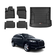 Kit Tapis de Sol et Coffre pour Audi Q7 2006-2015 TPE Noir