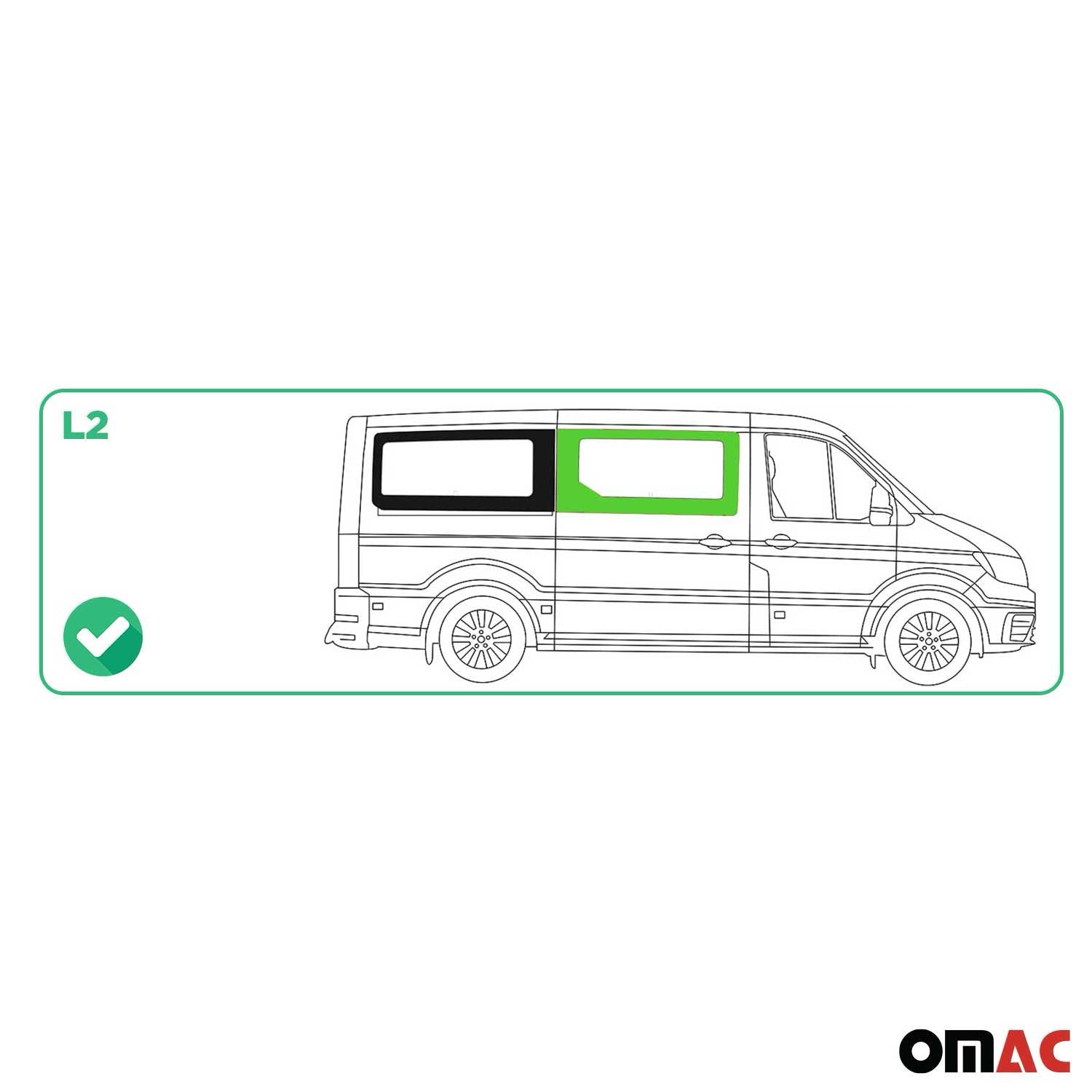 Vitre de Porte pour VW Crafter 2017-2026 L2 Avant Droit Porte coulissante