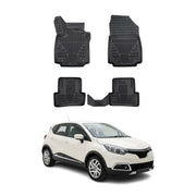 Tapis de sol pour Renault Captur 2013-2019 Noir 3D en Caoutchouc TPE 4Pcs
