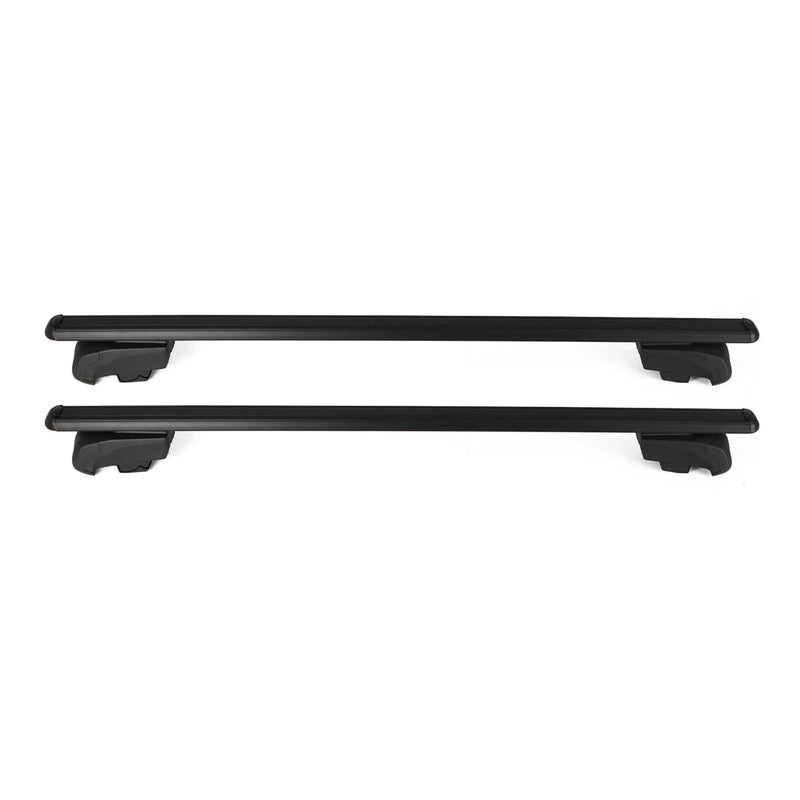 Barres de toit transversales pour Audi A6 C8 4A5 Break 2018-2024 2Pcs Alu Noir