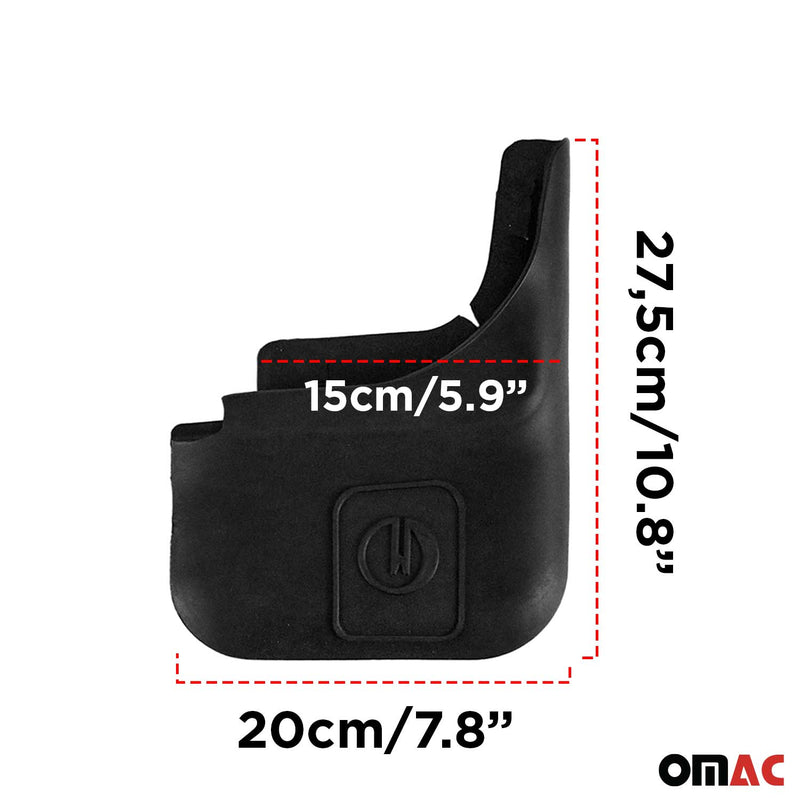 Pare-boues Garde-boues pour Skoda Yeti 2009-2017 Avant Noir 2Pcs