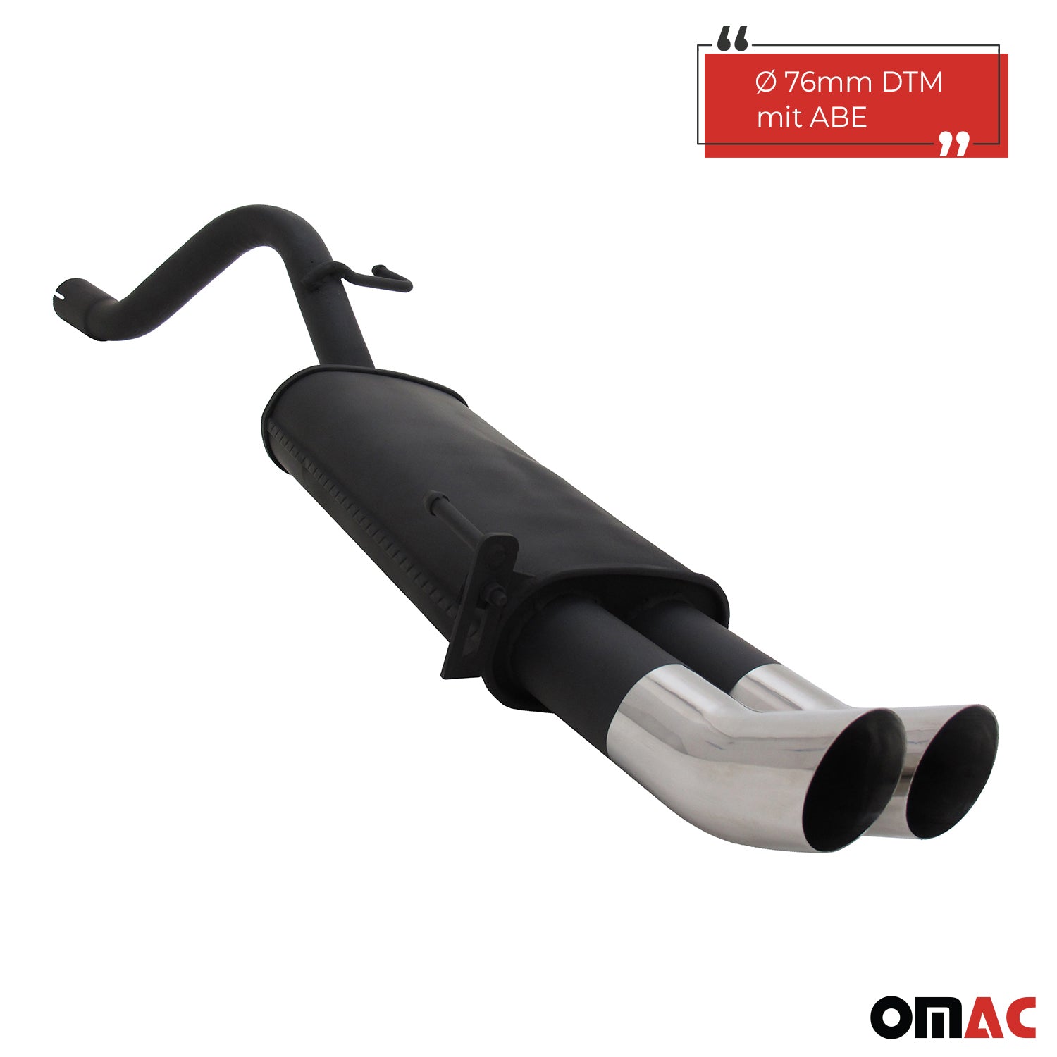 Échappement arrière sport Novus pour Fiat Grande Punto 199 2x76mm DTM avec ABE