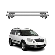 Barres de toit transversales pour Skoda Yeti 5L 2009-2013 90kg Alu Gris