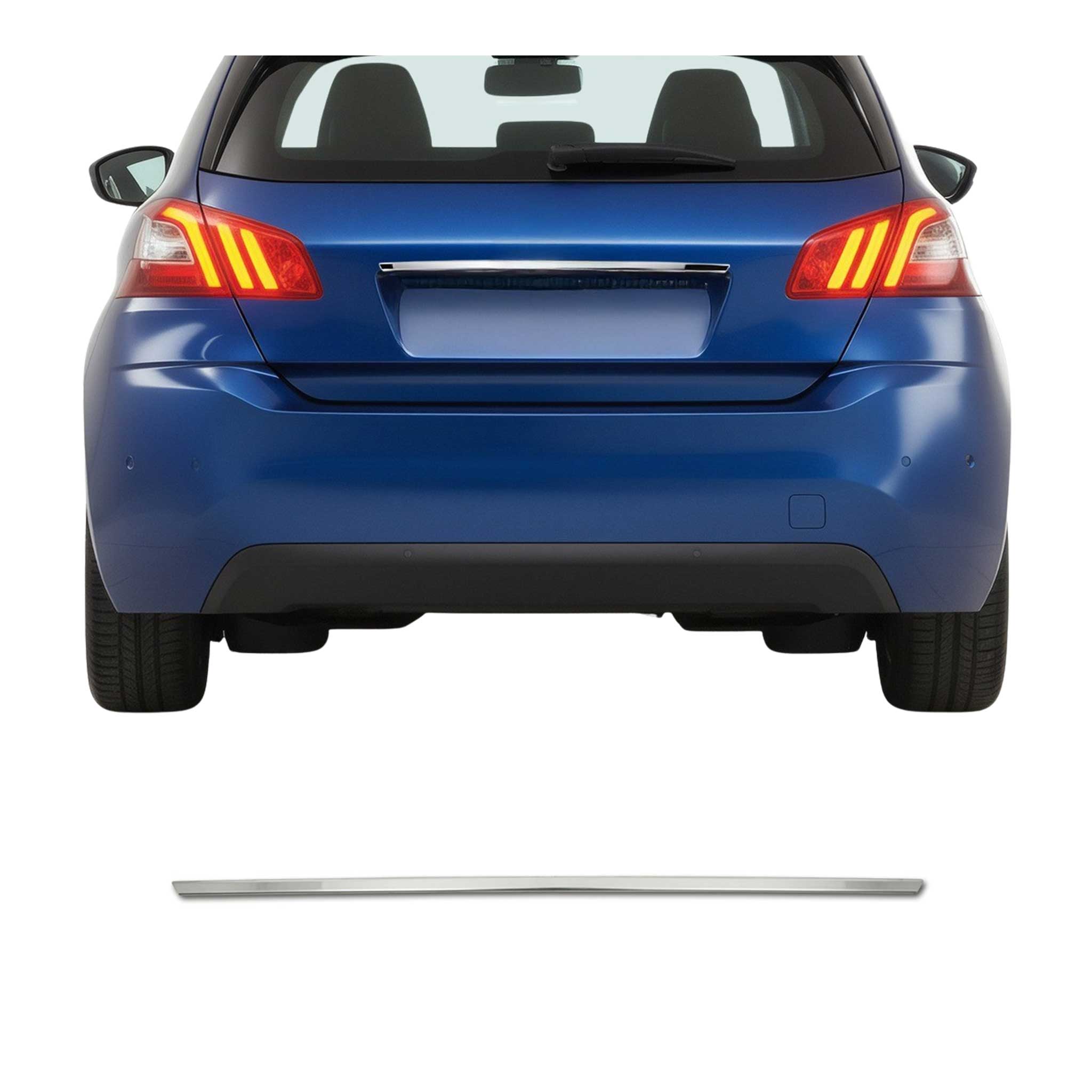 Poignée de Coffre Arrière pour Peugeot 308 2014-2021 acier inox