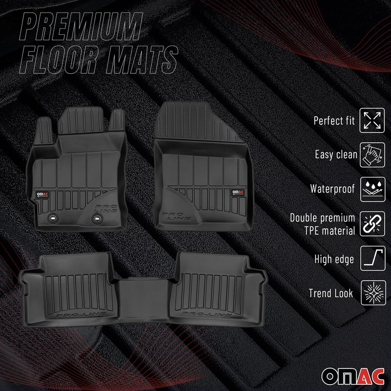 Tapis de Sol pour Toyota Auris 2012-2018 TPE Noir