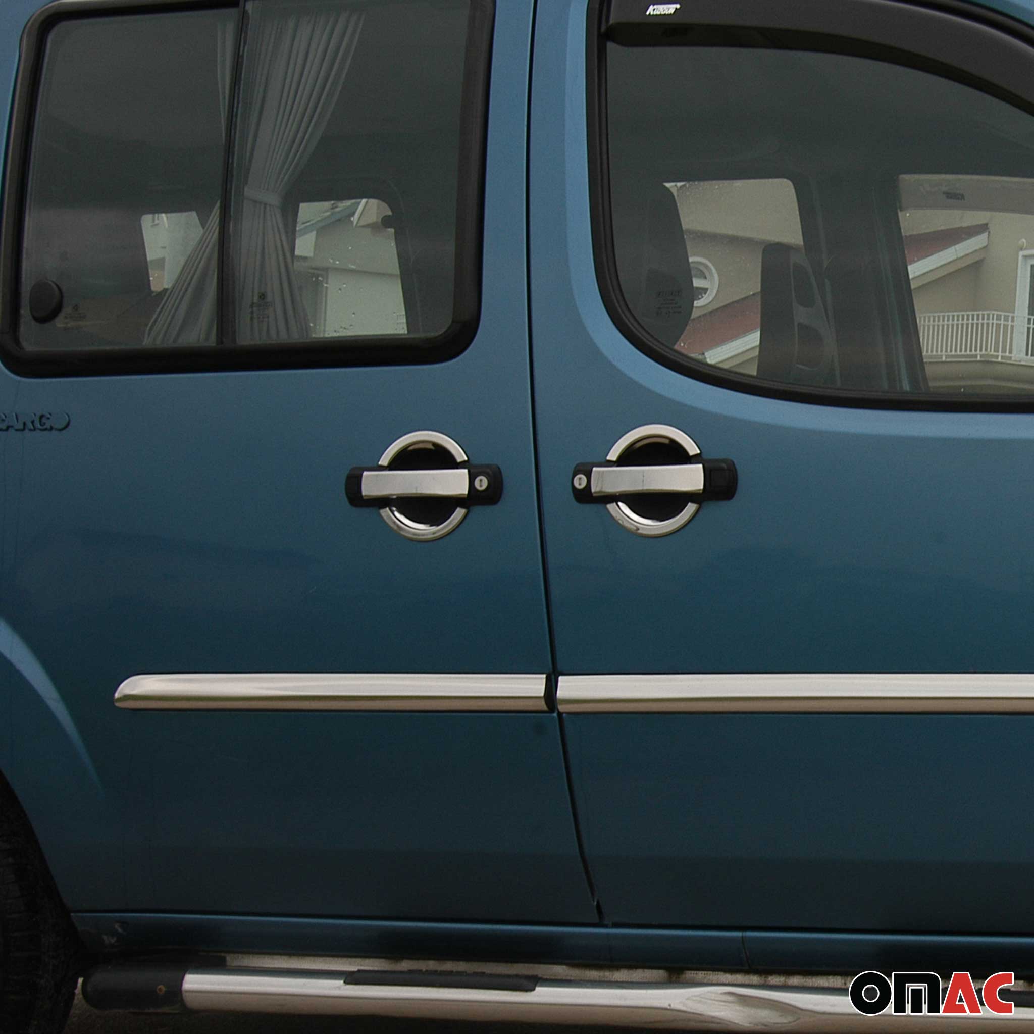Couverture de poignée de porte pour Fiat Doblo 2000-2010 en Acier Inox 9Pcs