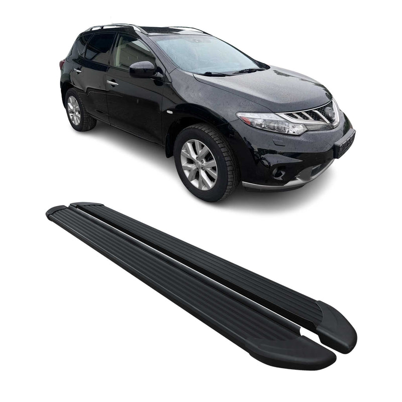 Marchepieds Latéraux pédale pour Nissan Murano 2008-2014 Noir Aluminium 2Pcs