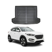 Tapis de coffre pour Hyundai Tucson 3 2015-2020 Noir 3D en Caoutchouc TPE