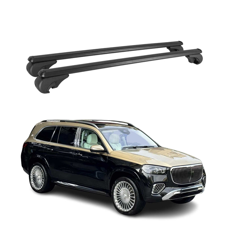 Barres de toit Transversales pour Mercedes GLS X167 2020-2025 Aluminium Noir