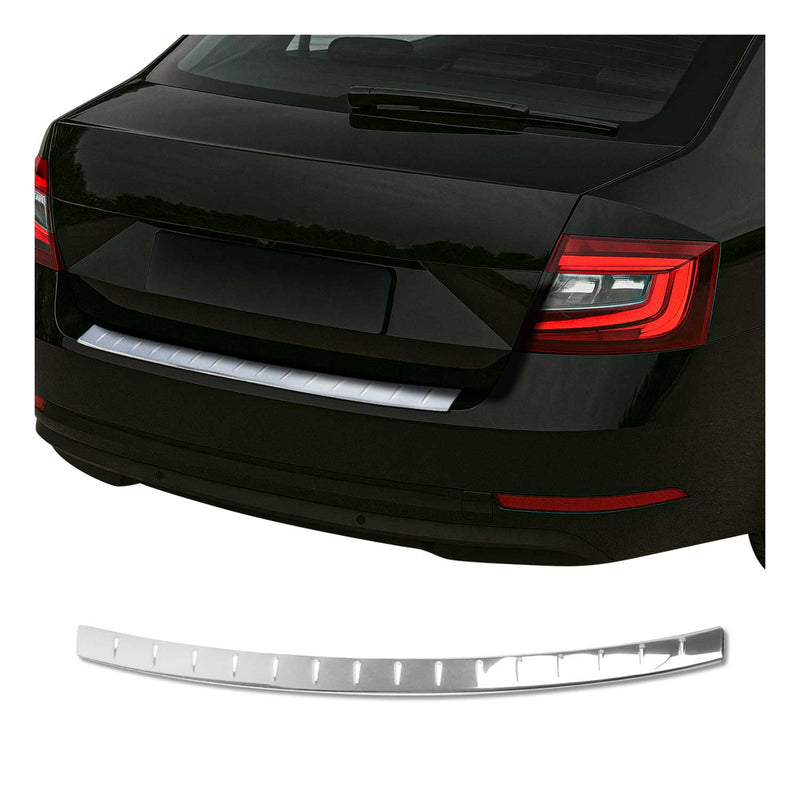Protection Seuil Coffre pour Skoda Octavia Combi 2009-2013 en inox Chromé