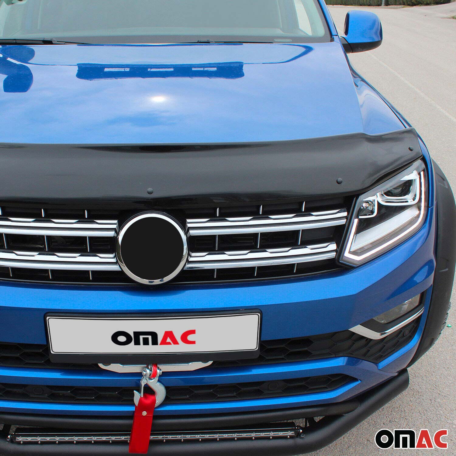 Deflecteurs d'air capot de voiture pour VW Amarok 2010-2022 en ABS Noir