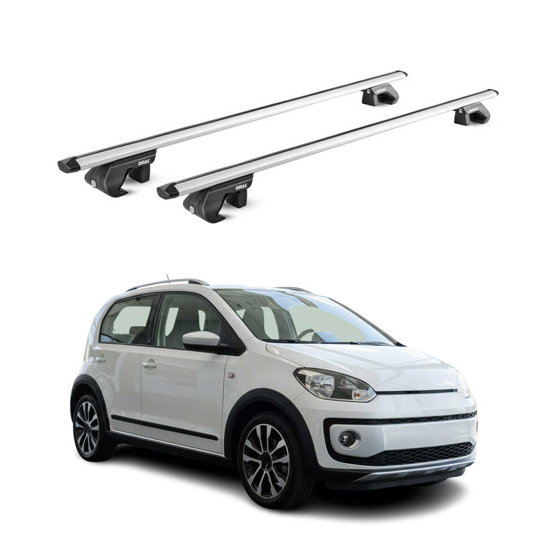 Barres de toit transversales pour VW Up Cross 2013-2025 Alu Gris Argenté 2x ABE