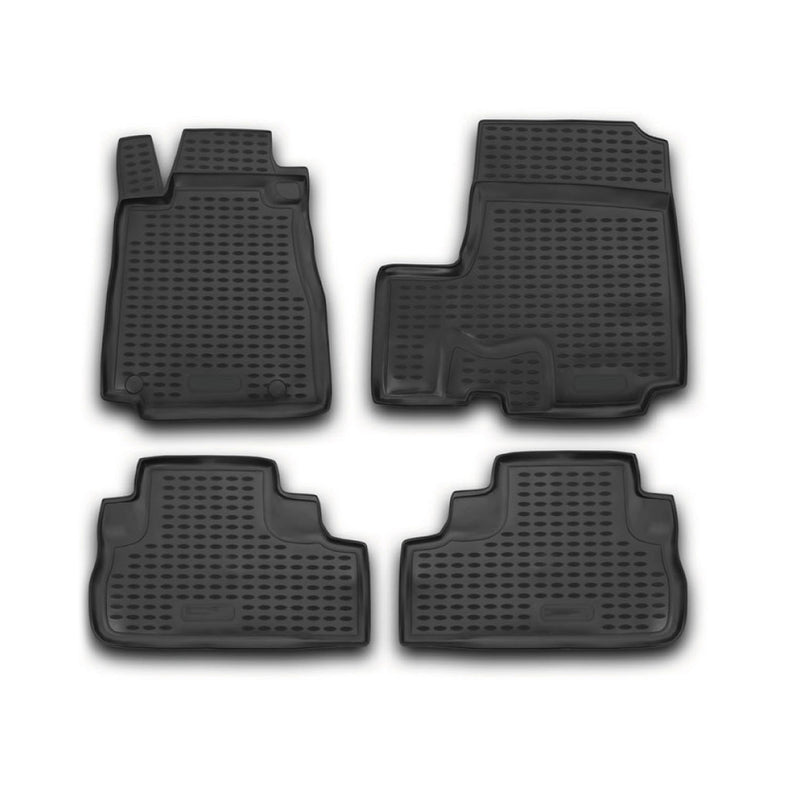 Tapis de sol pour Honda CR-V 2006-2012 en caoutchouc TPE 3D Noir 4Pcs