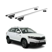 Barres de toit transversales pour Skoda Kamiq 2019-2025 Alu Gris Argenté 2x ABE