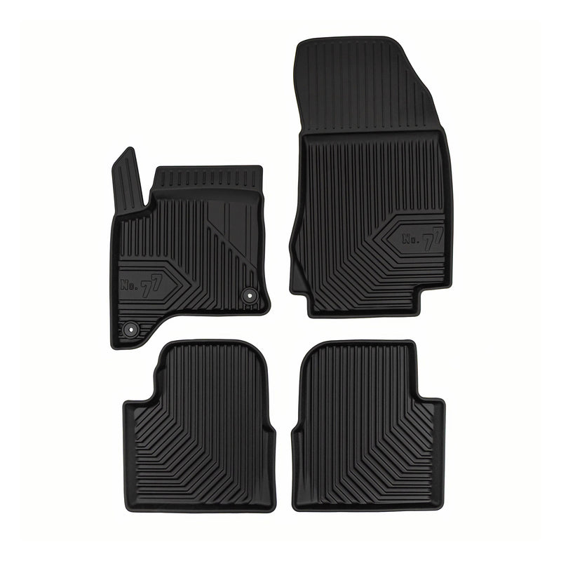 Tapis de Sol de Voiture pour Peugeot 2008 II Hybrid 2023-2025 FL TPE Noir 4Pcs