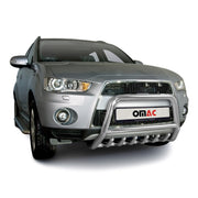 Pare-Buffle Avant Pour Mitsubishi Outlander 2010-2012 Acier Argent