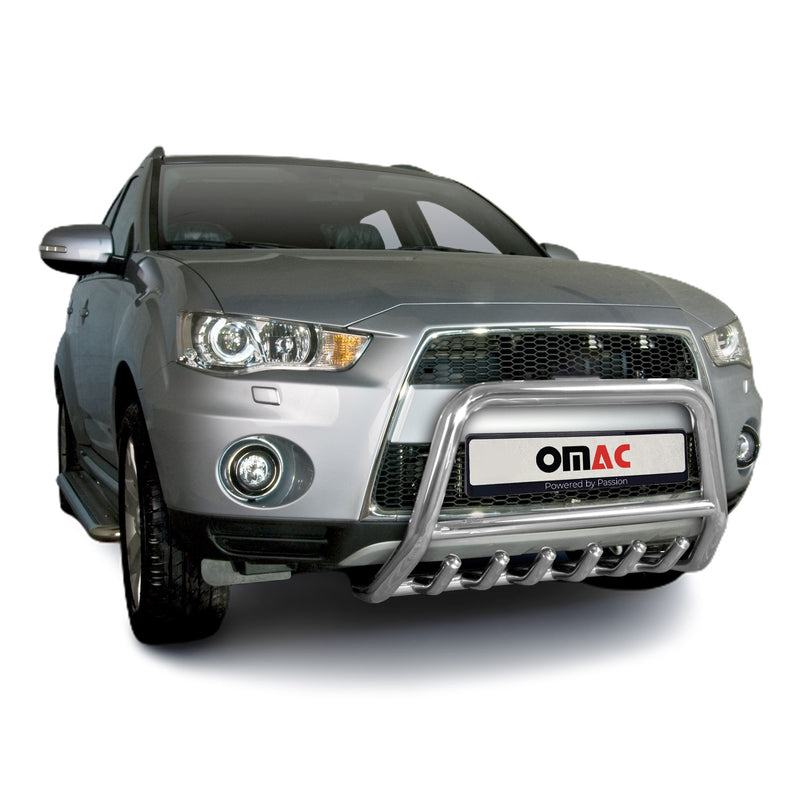 Pare-Buffle Avant Pour Mitsubishi Outlander 2010-2012 Acier Argent