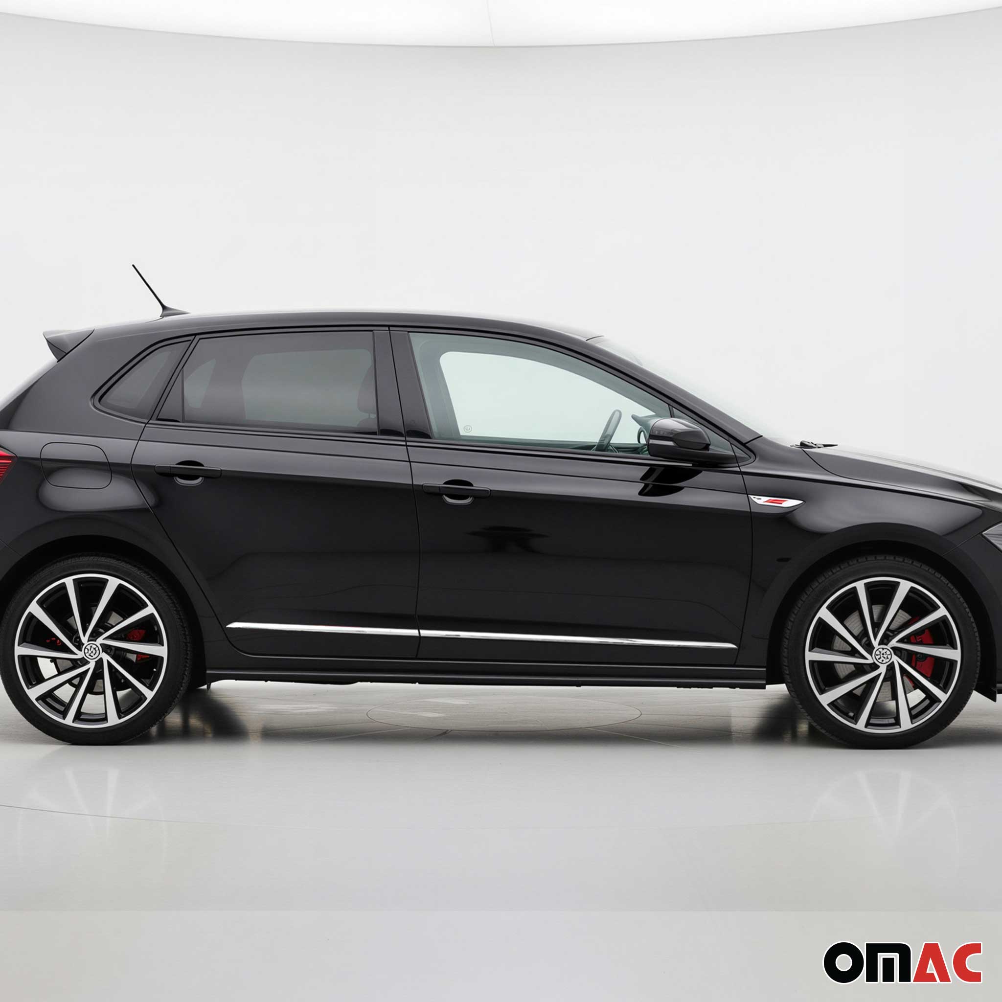 Bande baguette de porte latérale pour VW Polo 2017-2021 en acier inoxydable 4Pcs