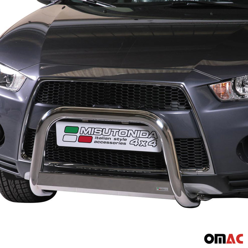 Pare-buffle Avant pour Mitsubishi Outlander 2010-2012 63 mm en Acier Gris