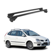 Barres de toit pour Nissan Almera II Hatchback 2003-2008 Facelift TÜV Noir 2Pcs