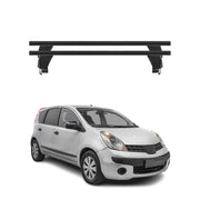 Menabo Barres de toit Transversales pour Nissan Note 2004-2012 Alu Noir 2x ABE