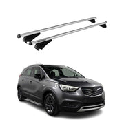 Tiger Barres de toit transversales pour Opel Crossland X 2017-2020 Gris