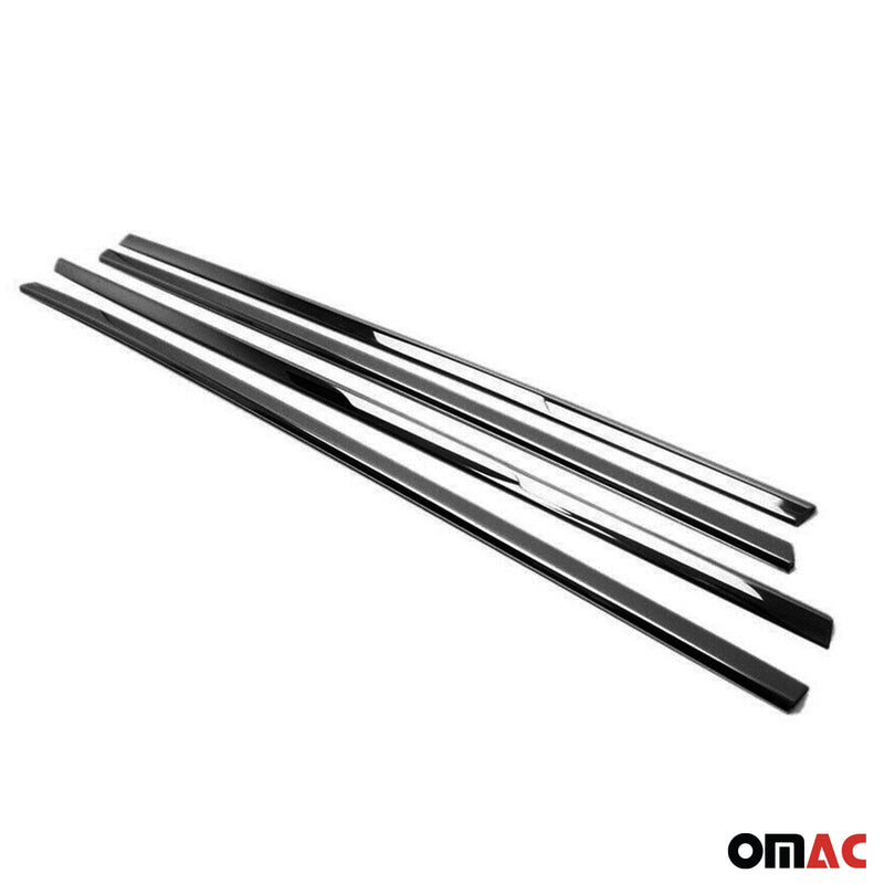 Garniture de Fenêtre pour Fiat Tipo 2015-2025 Berline Acier Inox Foncé 4Pcs