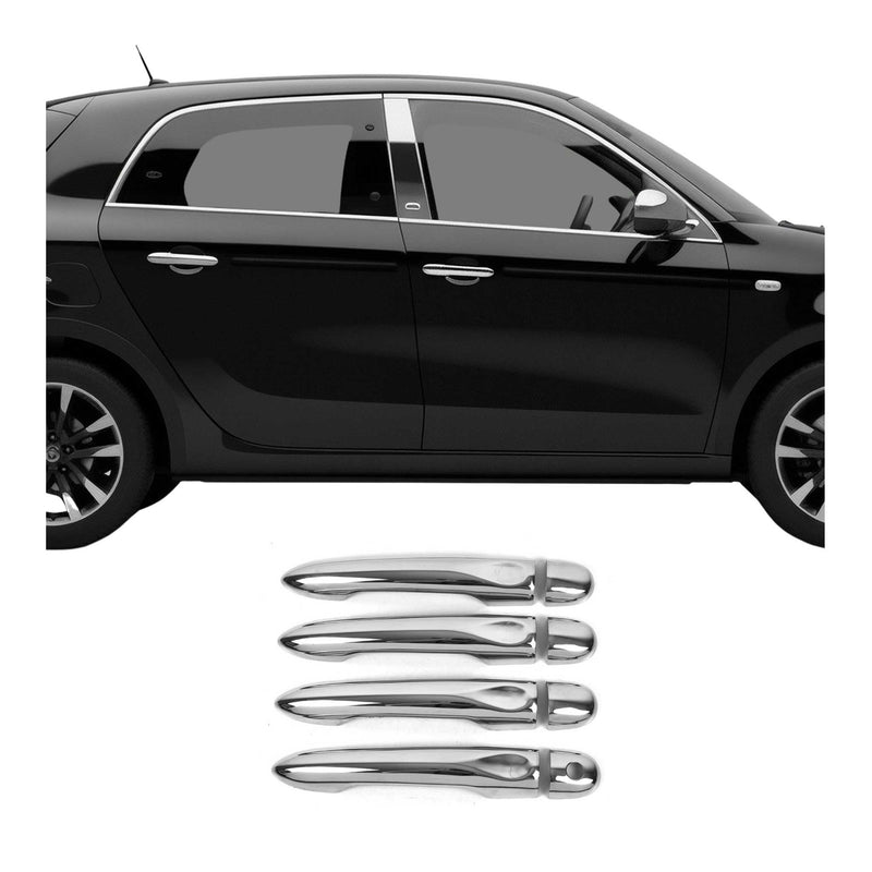 Couverture de poignée de porte pour Renault Megane 2008-2016 en Acier Inox 8Pcs