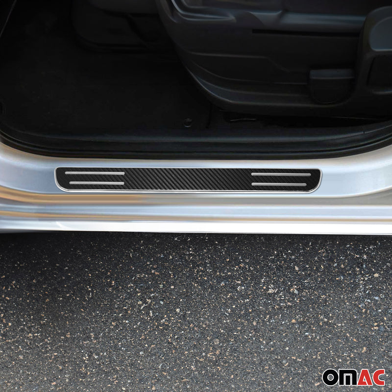 Couverture De Seuil De Porte Pour Audi A4 B8 2007-2015 Folie De Carbone Inox 4x