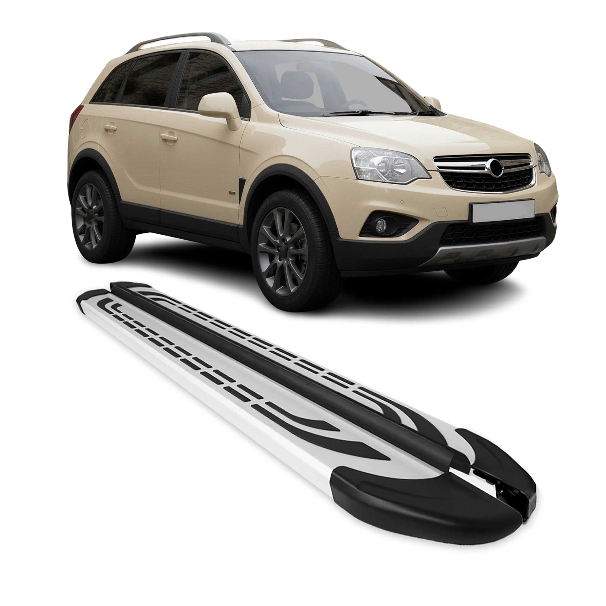 Marchepieds Latéraux pédale pour Opel Antara 2006-2015 Aluminium Gris 2Pcs