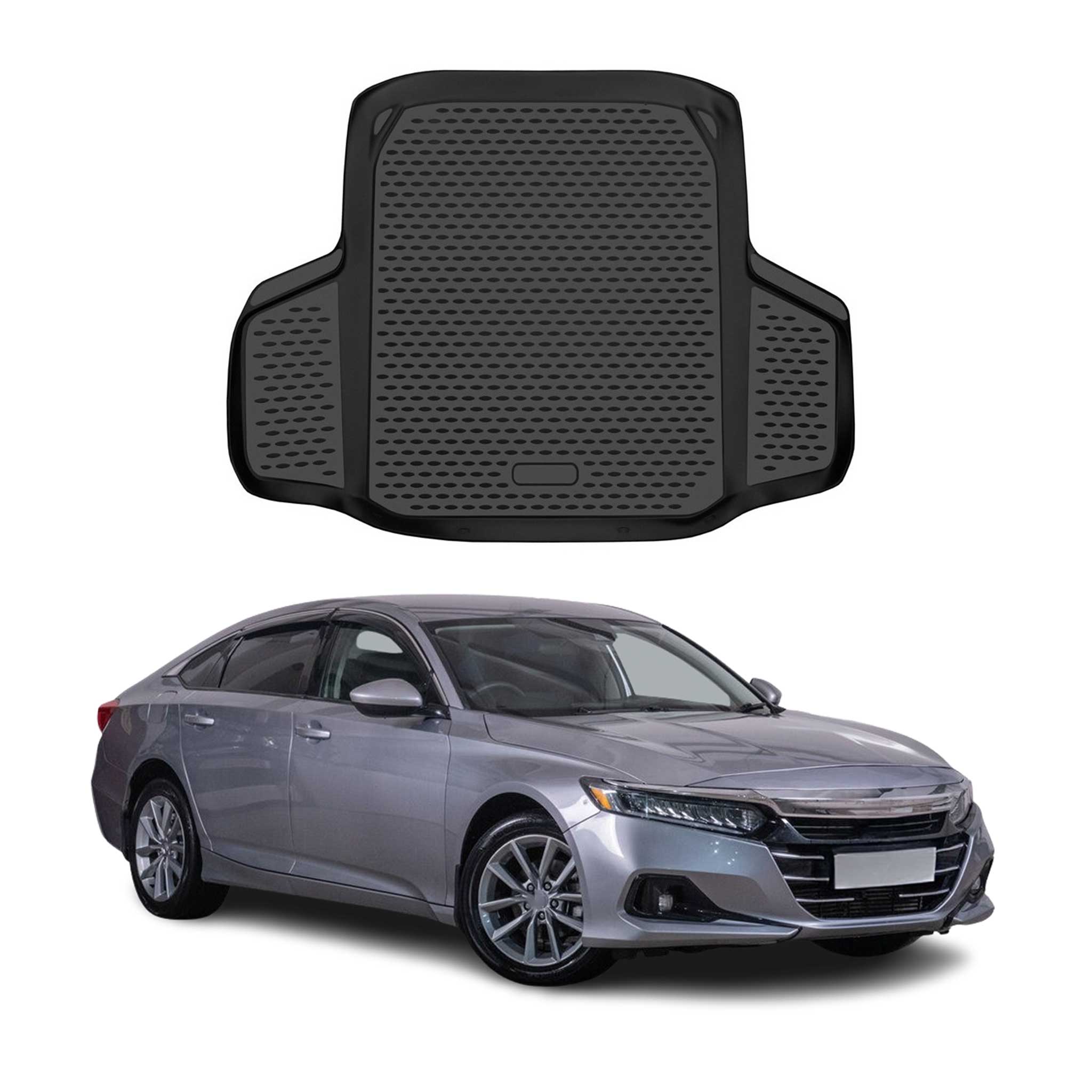 OMAC Tapis de Coffre pour Honda Accord mk10 Berline 2018-2022 en TPE Noir