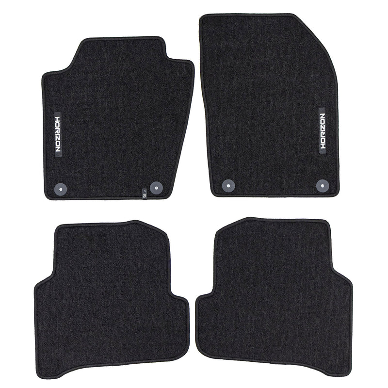 Tapis de Sol de Voiture pour Skoda Fabia III 2014-2022 Velours Durable Noir 4Pcs